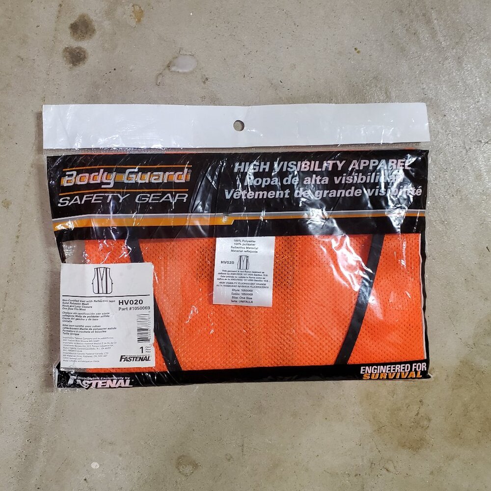 Fastenal Hi-Vis Safety Vest - Orange - Size Large